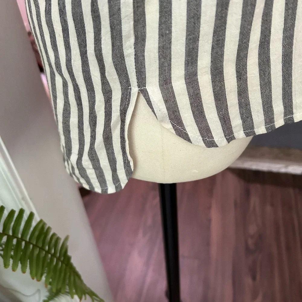 Button down striped shirt long sleeve - Picture 8 of 14